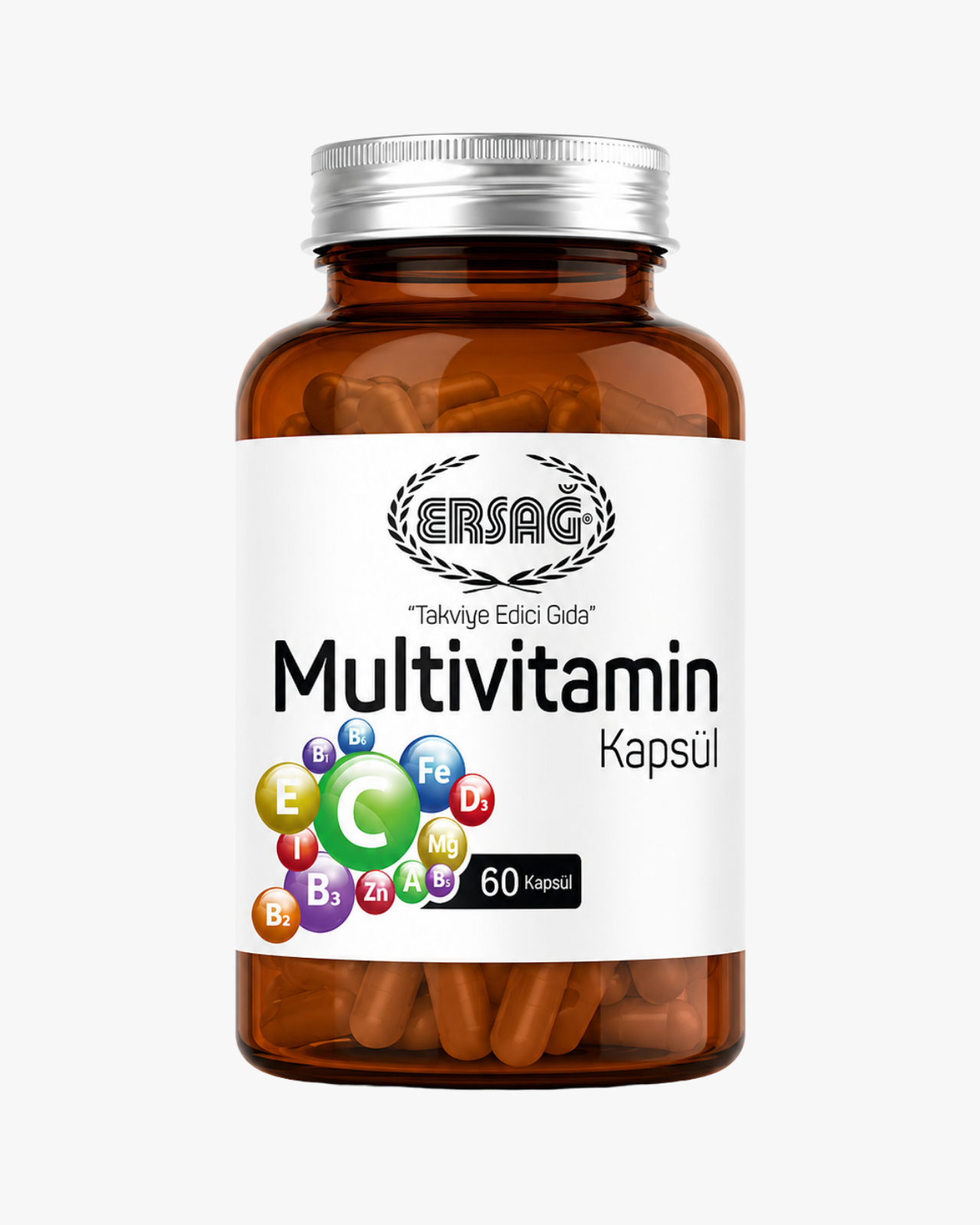 ERSAĞ Multivitamin Ginseng Ekinezya Zencefil Takviye Edici Gıda 60 Kapsül
