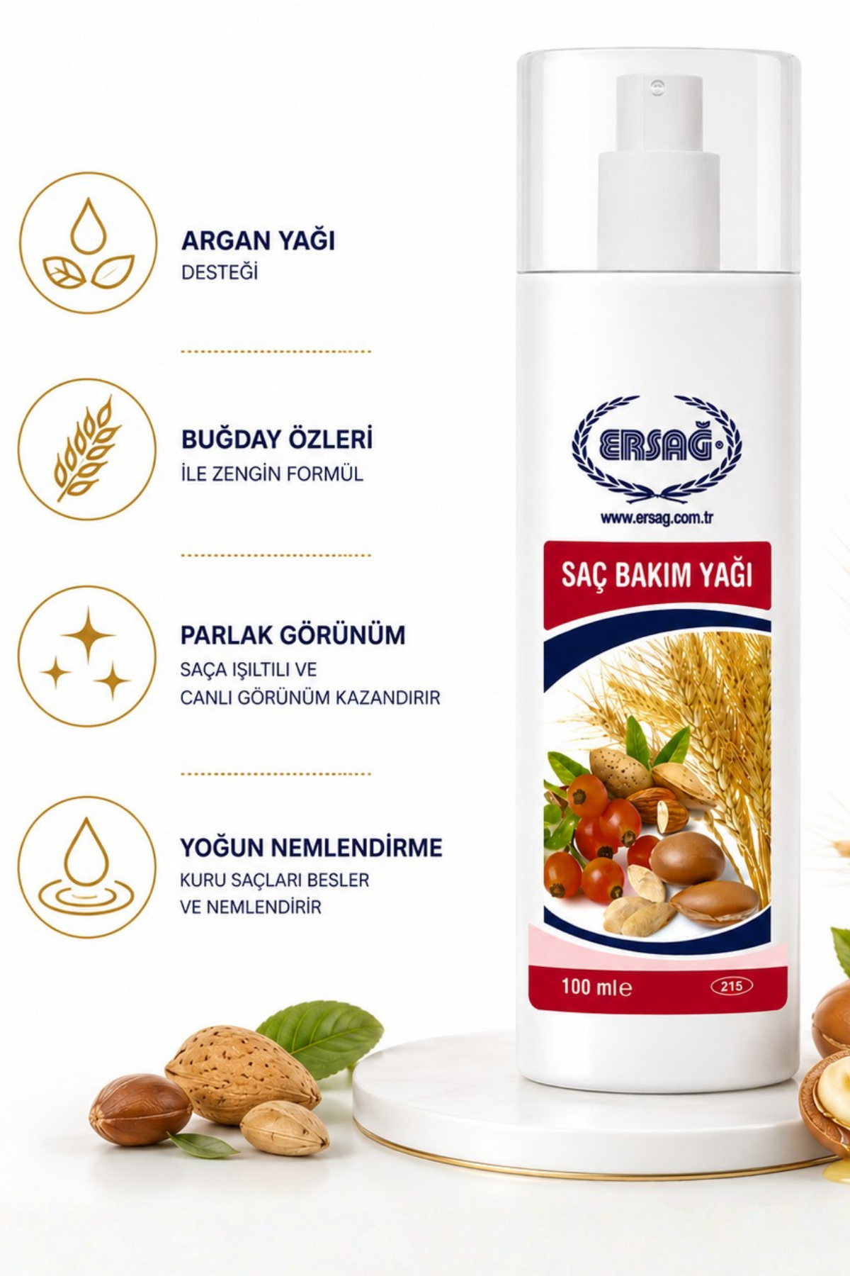 ERSAĞ Saç Bakım Yağı 100 ML