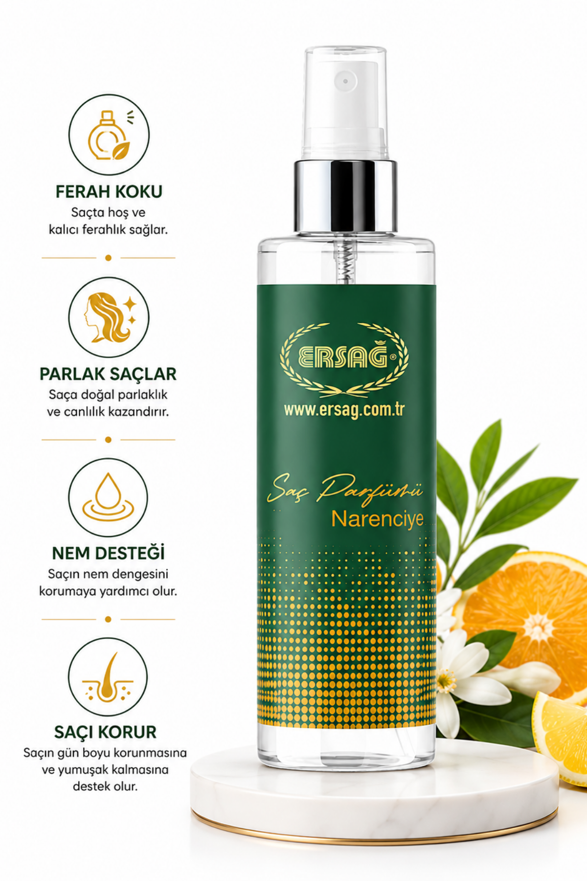 ERSAĞ Saç Parfümü Narenciye 200 ML