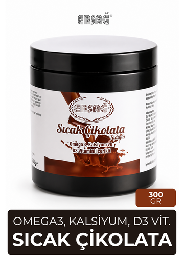 ERSAĞ Omega 3 ve D3 Vitaminli Sıcak Çikolata 500 GR