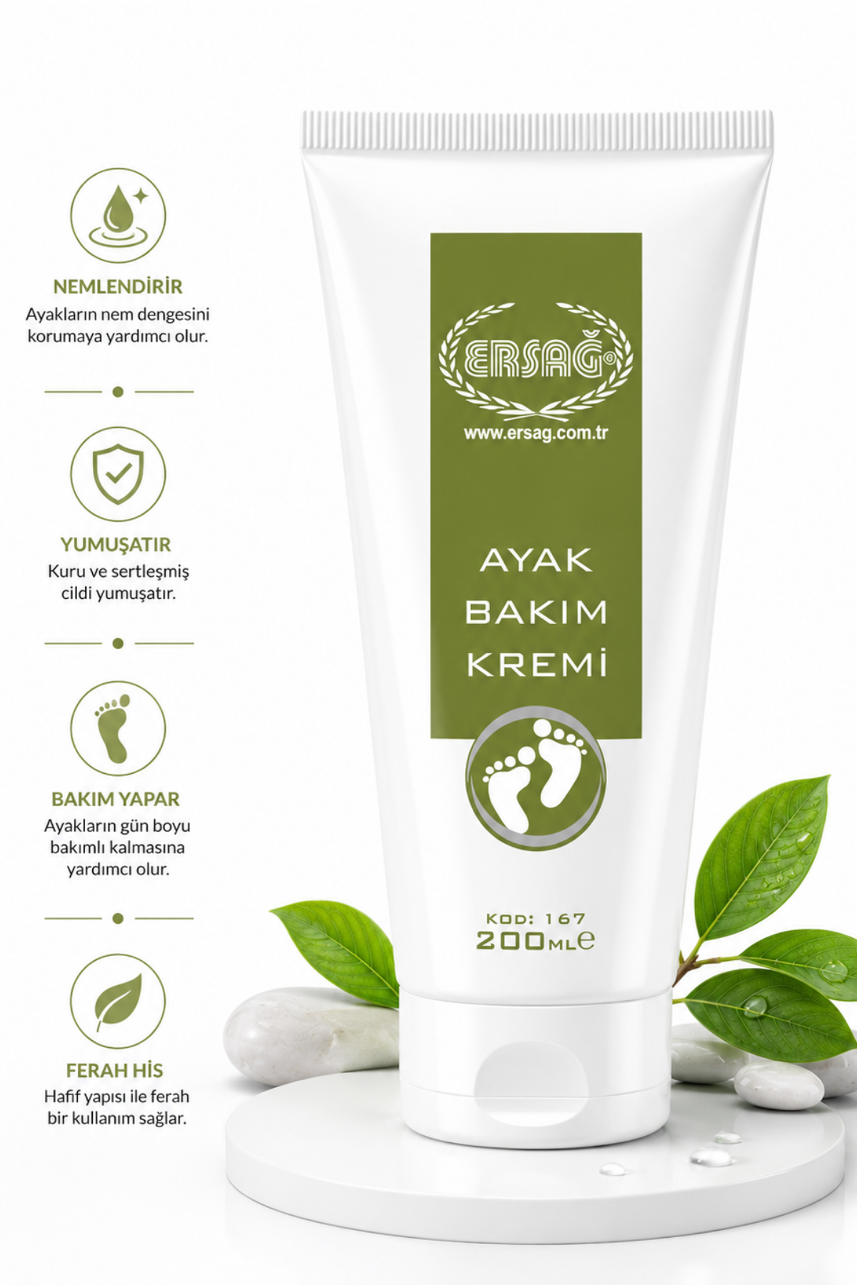 ERSAĞ Ayak Bakım Kremi 200 ML