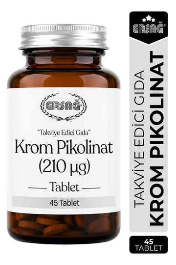 ERSAĞ Krom Pikolinat Takviye Edici Gıda 45 Tablet