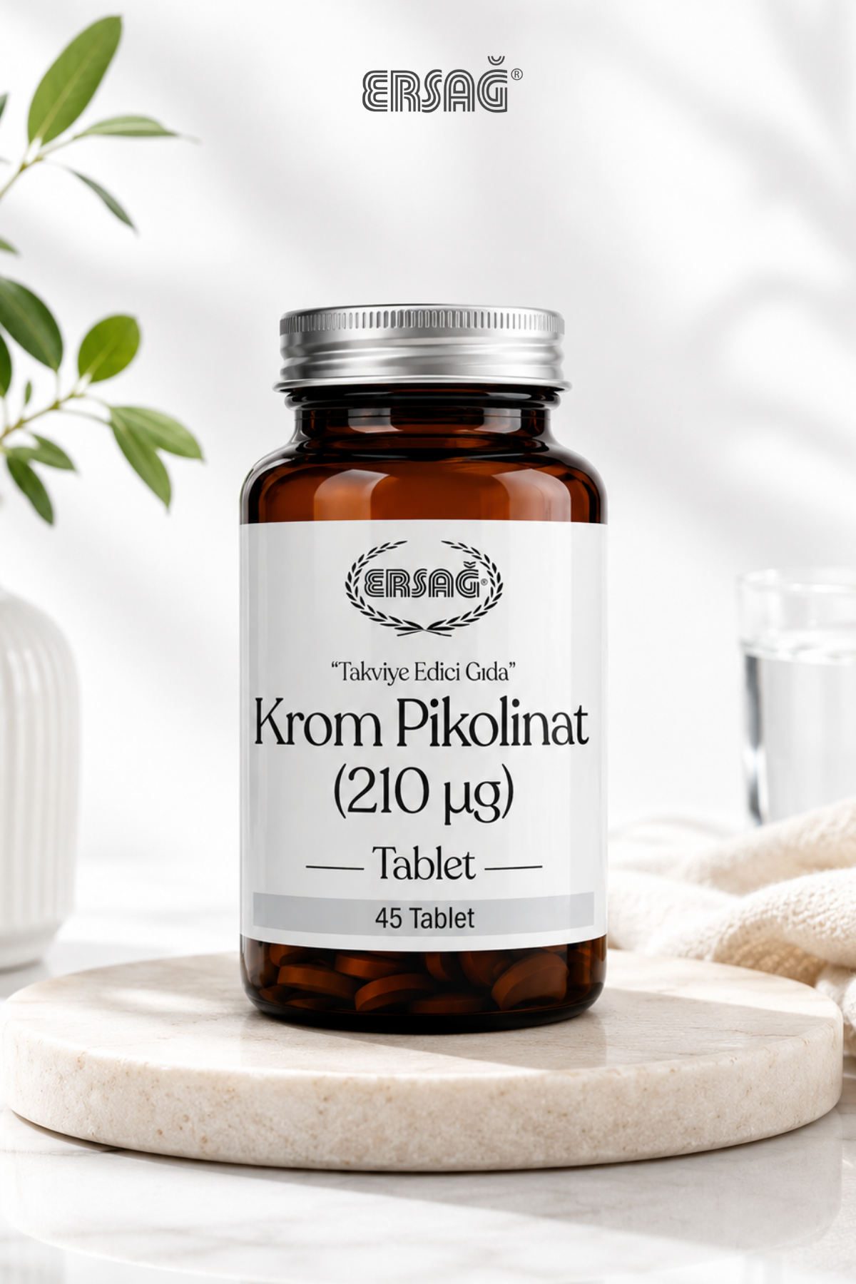 ERSAĞ Krom Pikolinat Takviye Edici Gıda 45 Tablet