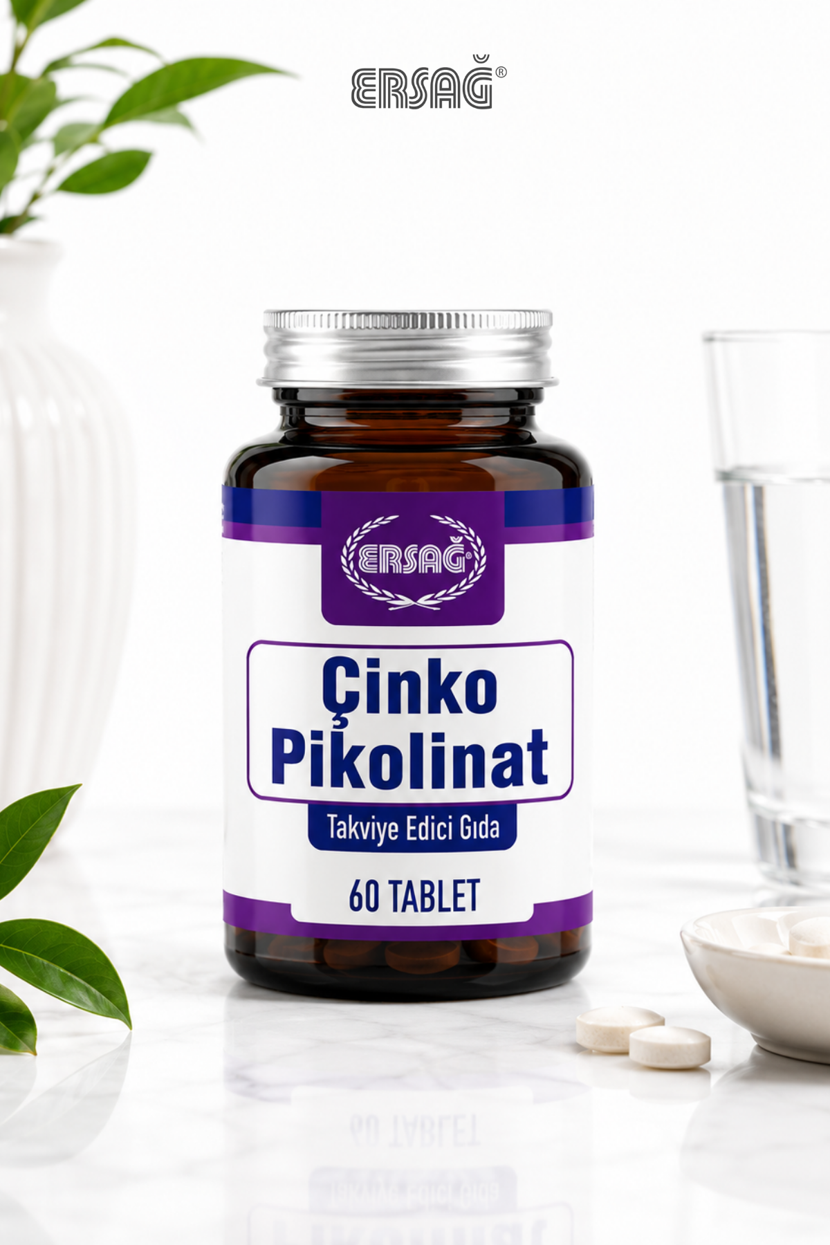 ERSAĞ Çinko Pikolinat 60 Tablet Takviye Edici Gıda