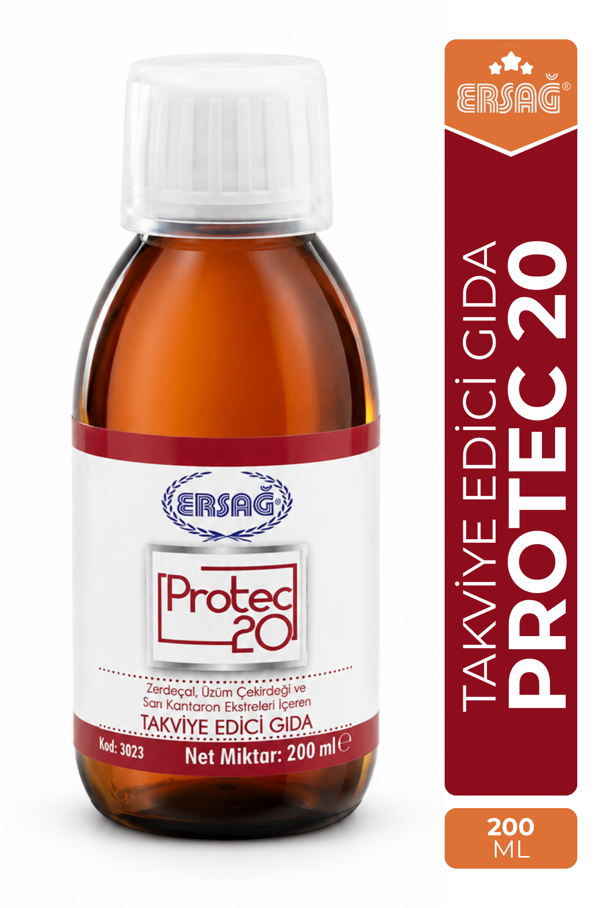 ERSAĞ Protec 20 200 ML Sahil Çamı, Zerdeçal ve Üzüm Çekirdeği