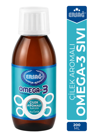 ERSAĞ Omega-3 Sıvı Çilek Aromalı Takviye Edici Gıda 100 ML