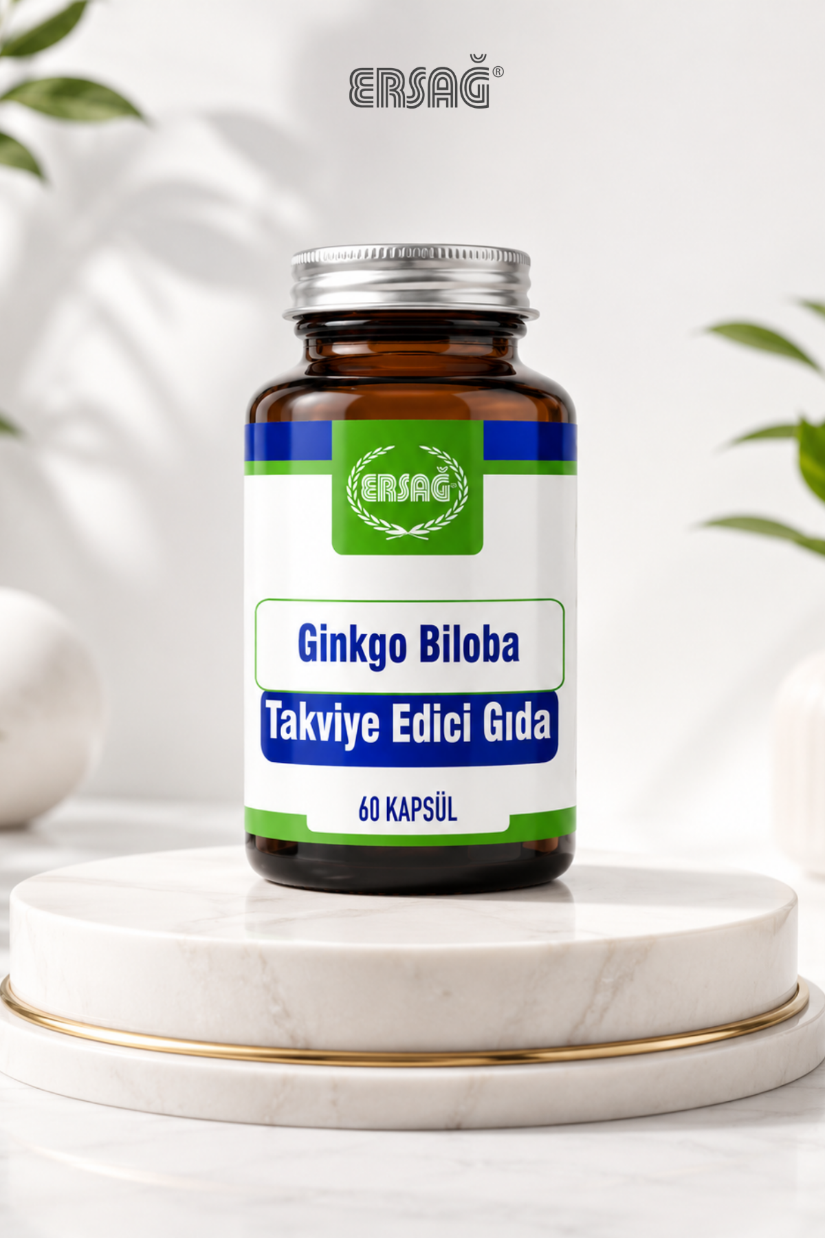 ERSAĞ Ginkgo Biloba Takviye Edici Gıda 60 Kapsül
