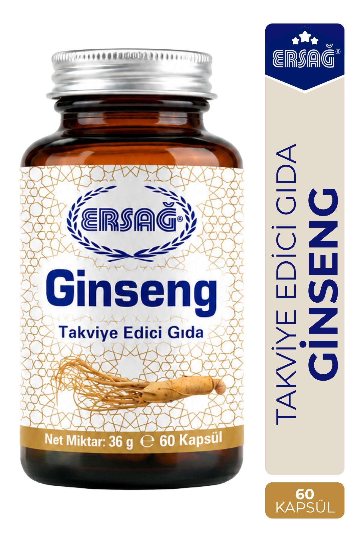 ERSAĞ Ginseng Takviye Edici Gıda 60 Kapsül