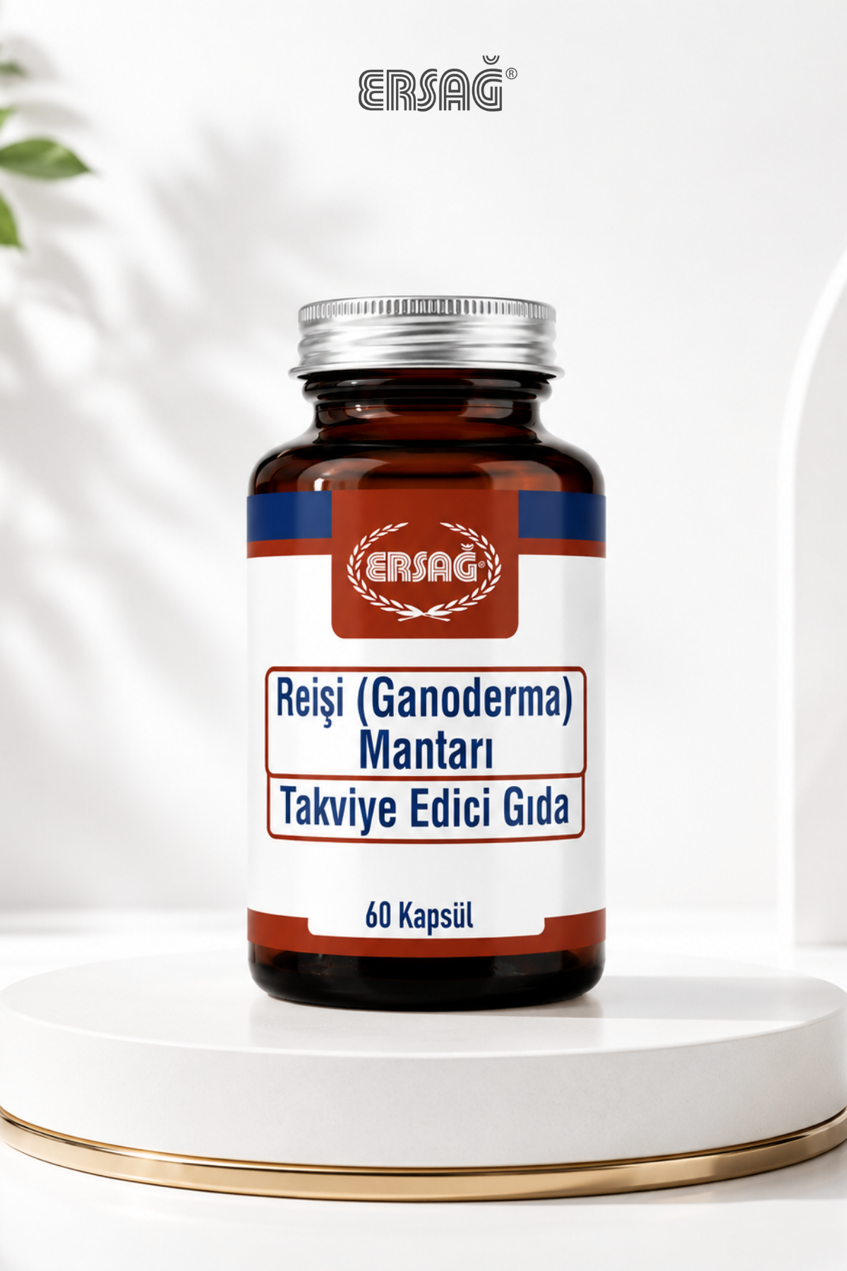 ERSAĞ Reişi (Ganoderma) Mantarı Takviye Edici Gıda 60 Kapsül