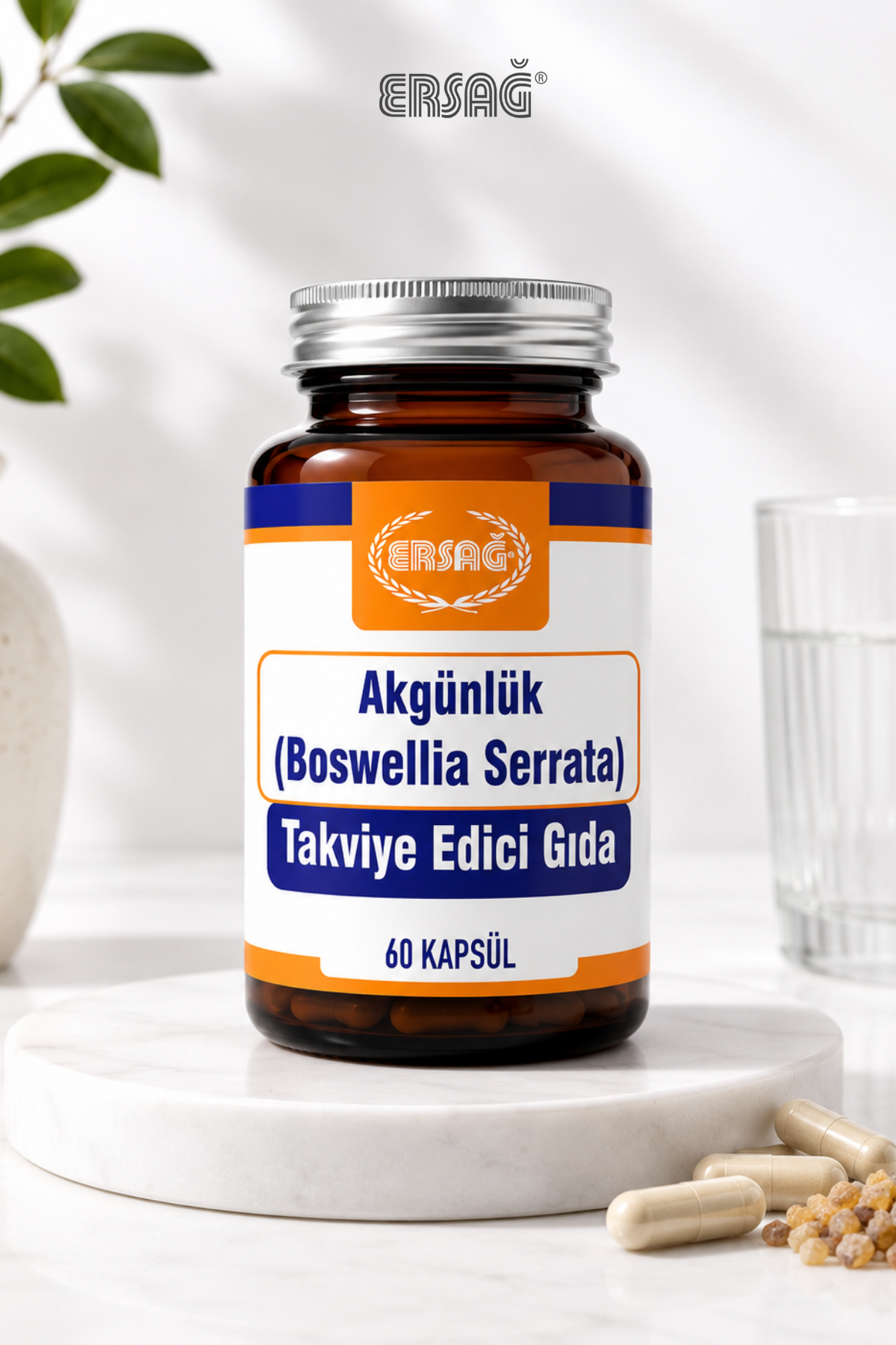 ERSAĞ Akgünlük Boswellia Serrata Takviye Edici Gıda 60 Kapsül