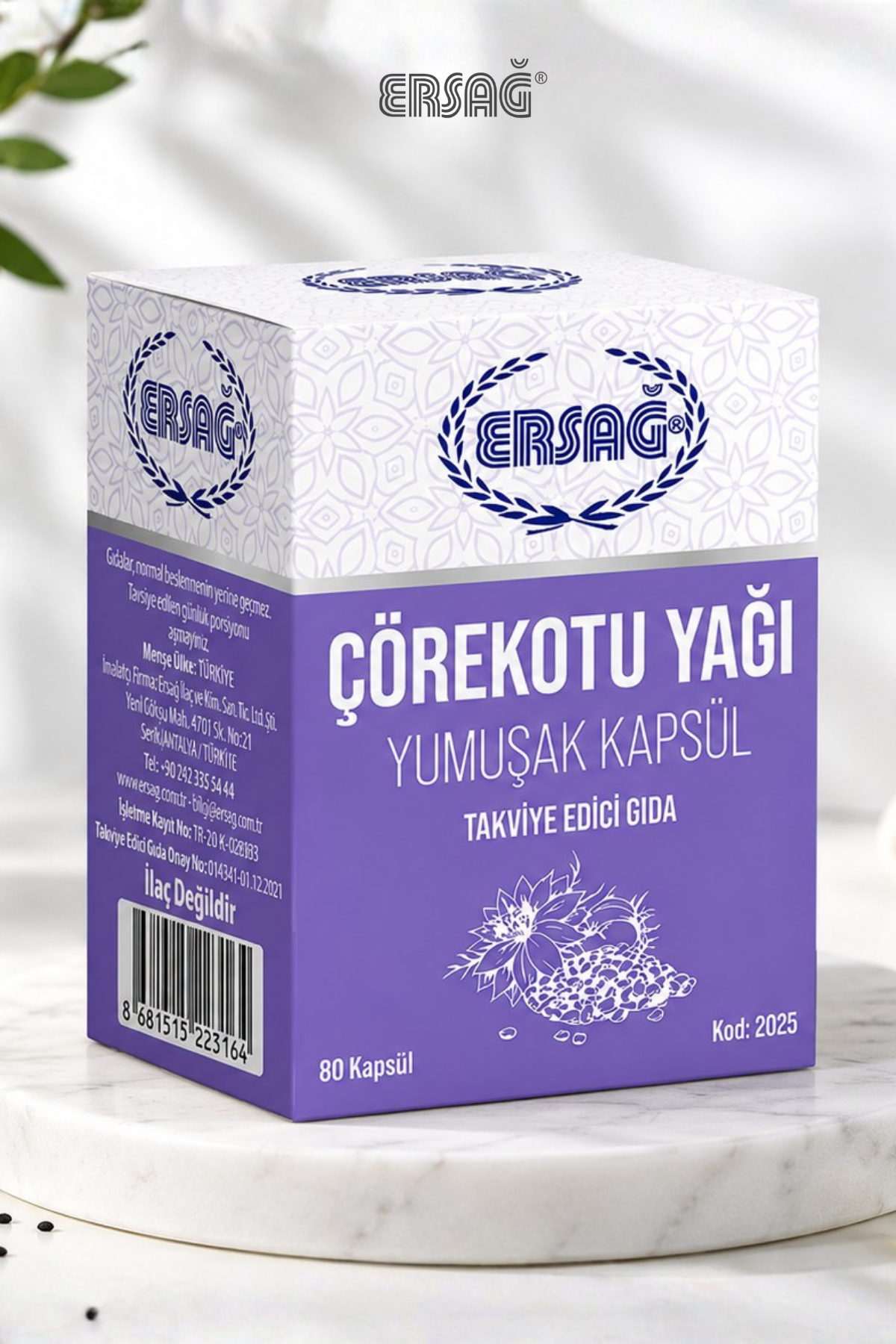 ERSAĞ Çörekotu Yağı Jel Kapsül 80 Kapsül