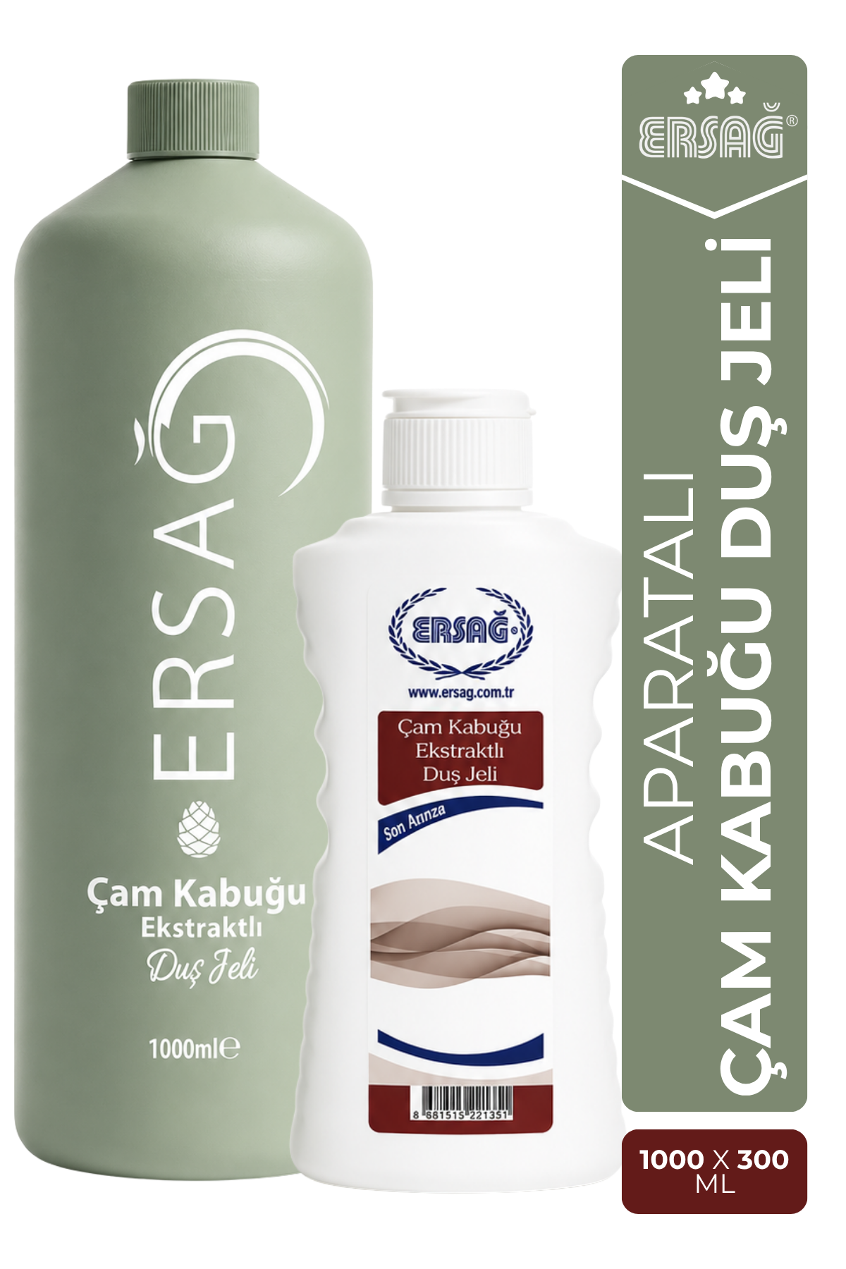 ERSAĞ Aparatlı Çam Kabuğu Ekstraktlı Duş Jeli 1000 ML