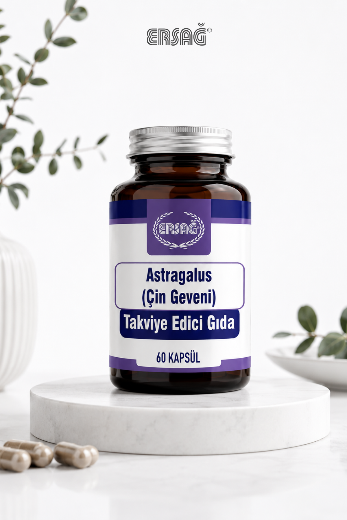 ERSAĞ Astragalus Çin Geveni Ekstraktı Takviye Edici Gıda 60 Kapsül
