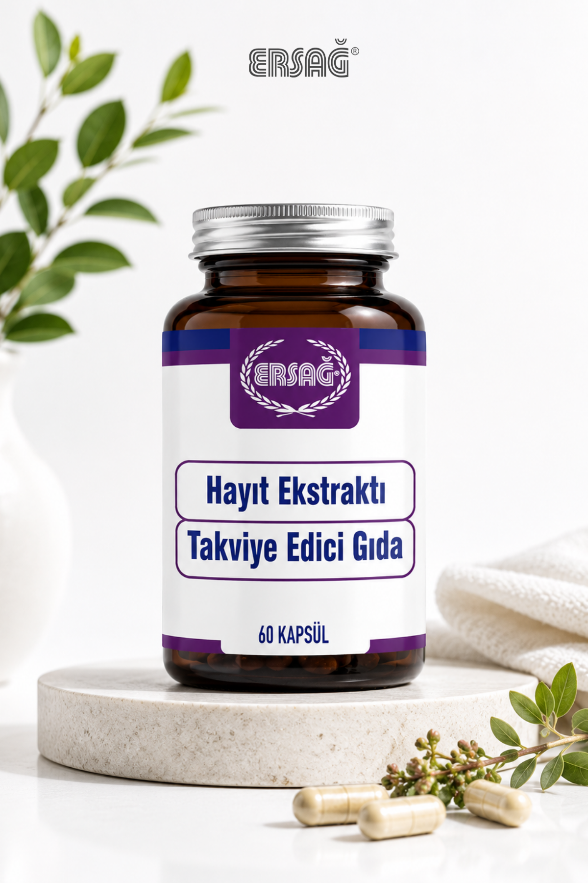 ERSAĞ Hayıt Ekstraktı Takviye Edici Gıda 60 Kapsül