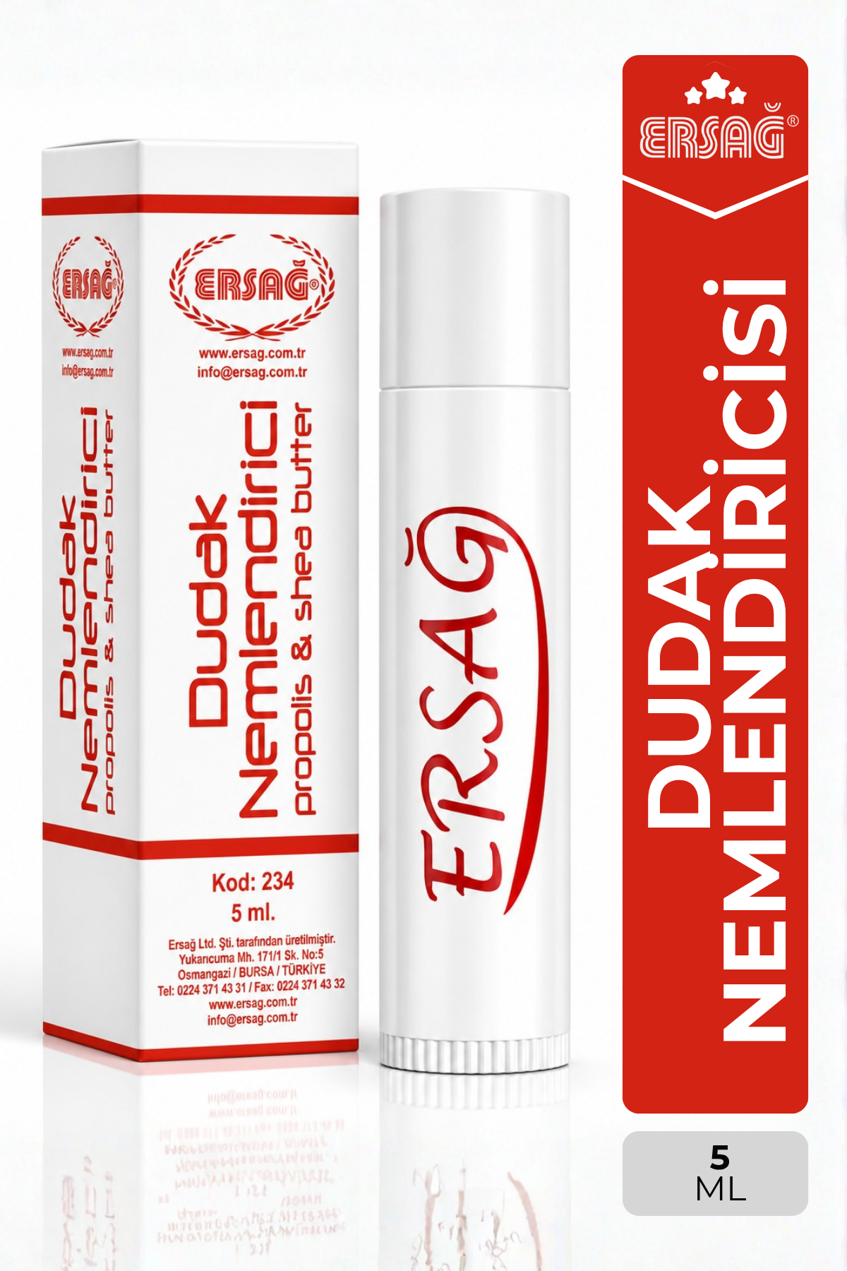 ERSAĞ Dudak Nemlendiricisi 5 ML