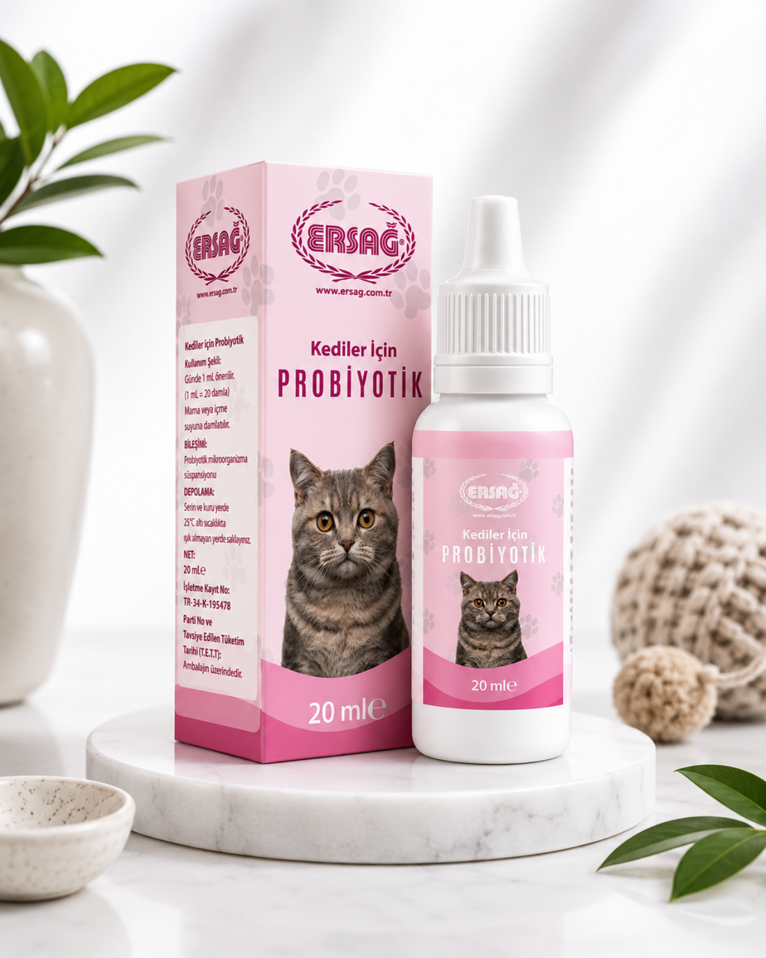 ERSAĞ Kediler İçin Probiyotik Destek 20 ML