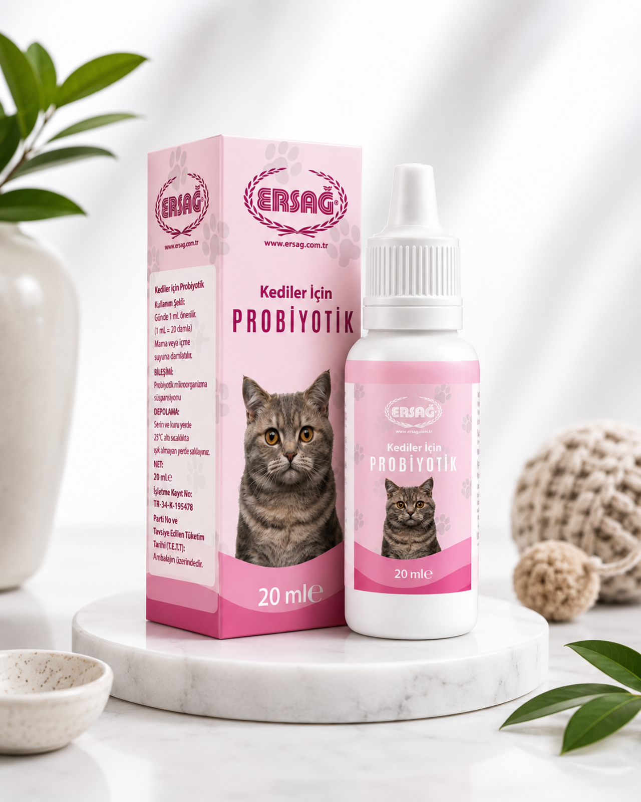 ERSAĞ Kediler İçin Probiyotik Destek 20 ML