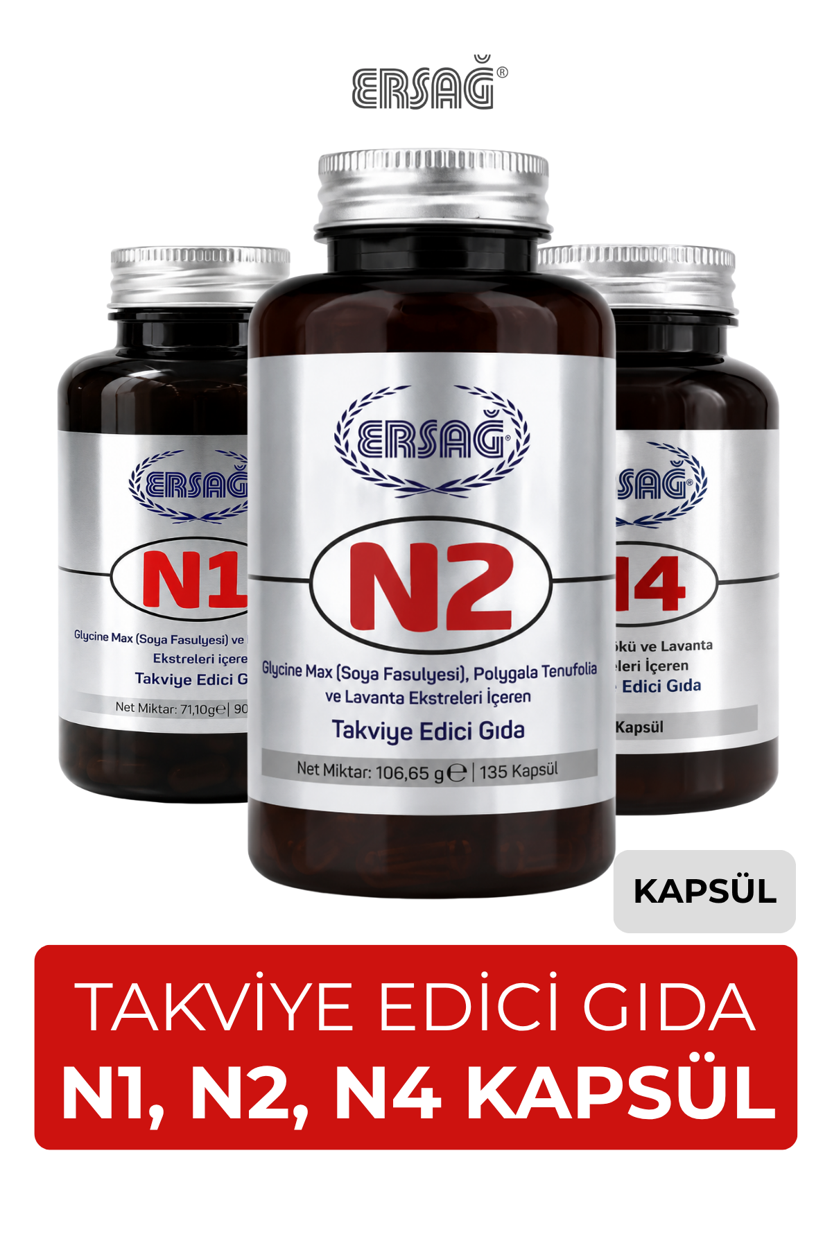 ERSAĞ N1, N2, N4 Kapsül Takviye Edici Gıda