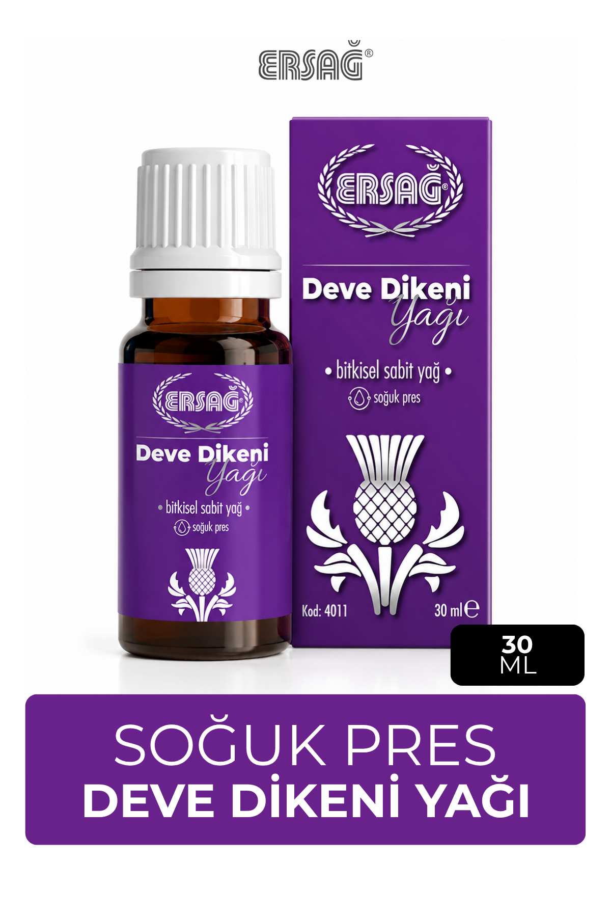 ERSAĞ Soğuk Pres Deve Dikeni Yağı 30 ML