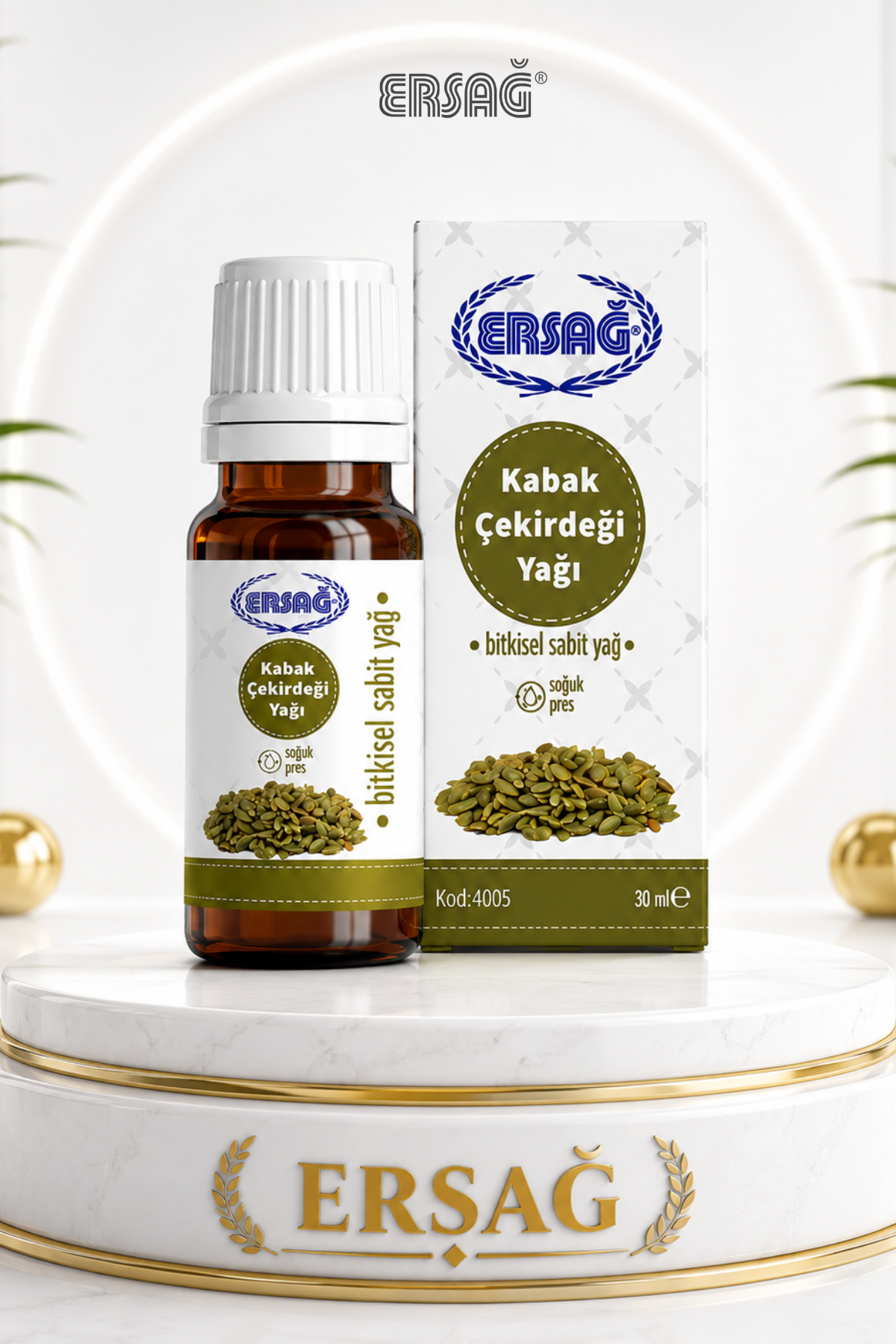 ERSAĞ Soğuk Pres Kabak Çekirdeği Yağı 30 ML