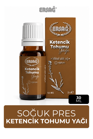 ERSAĞ Soğuk Pres Ketencik Tohumu Yağı 30 ML