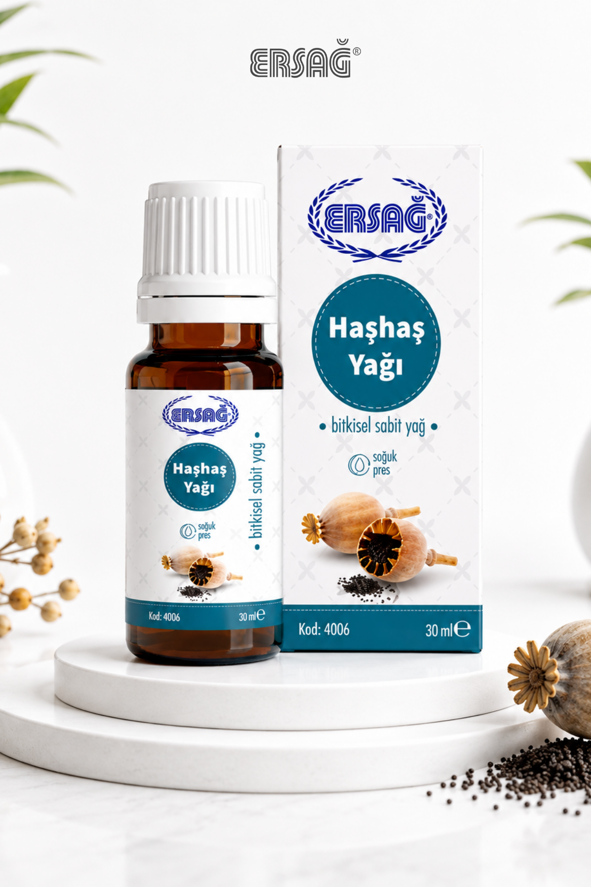 ERSAĞ Soğuk Pres Haşhaş Yağı 30 ML