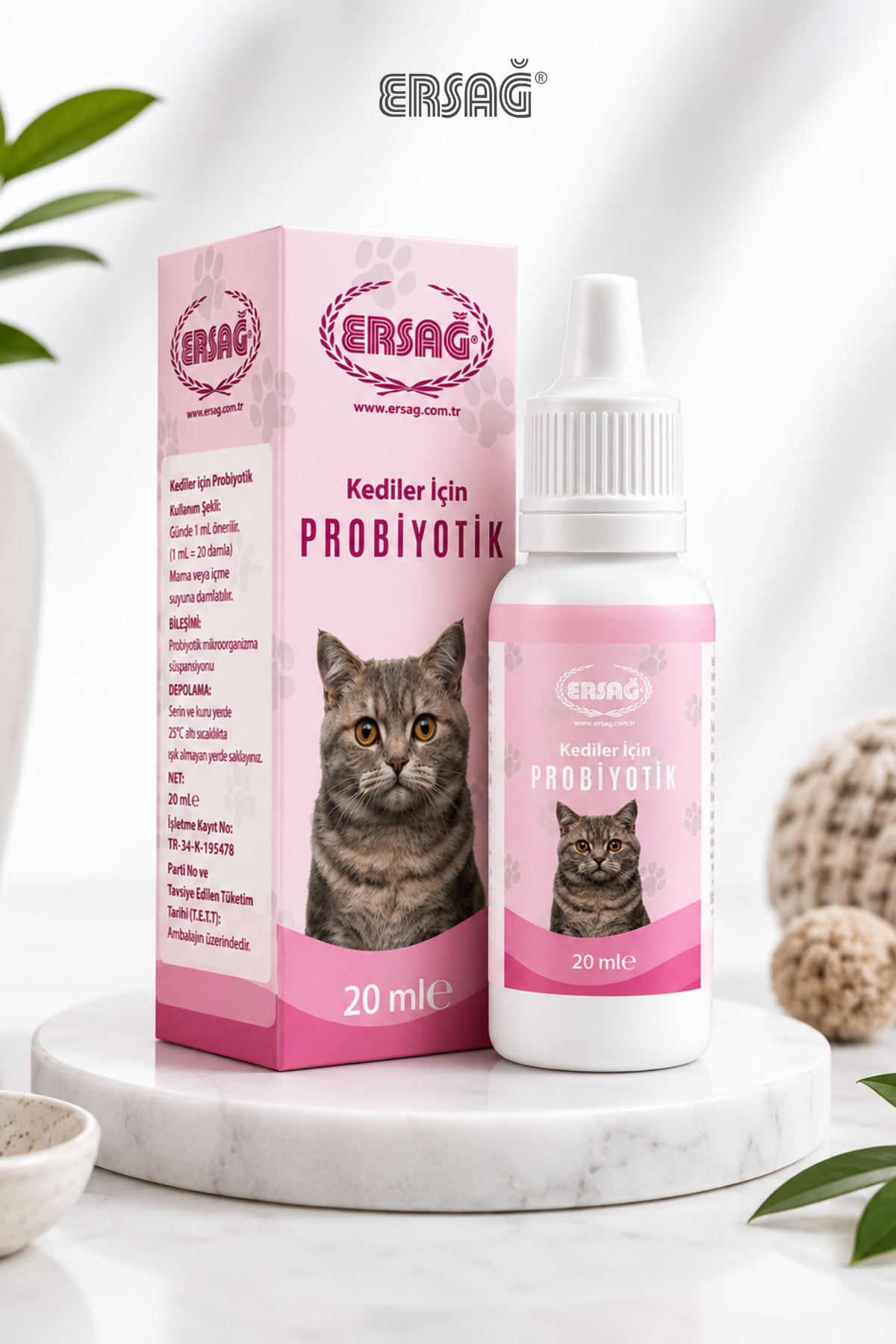 ERSAĞ Kediler İçin Probiyotik Destek 20 ML
