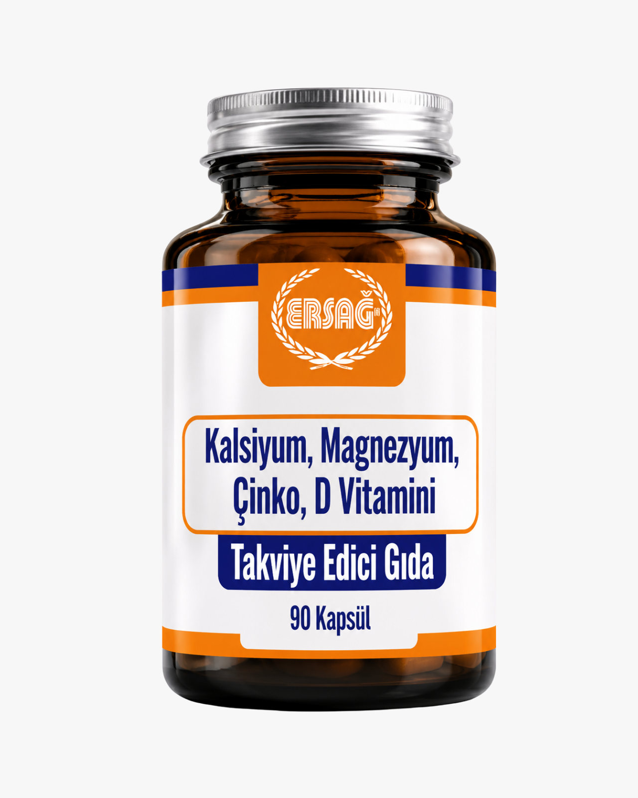 ERSAĞ Kalsiyum Magnezyum Çinko ve D Vitamini İçeren Takviye Edici Gıda 90 Kapsül