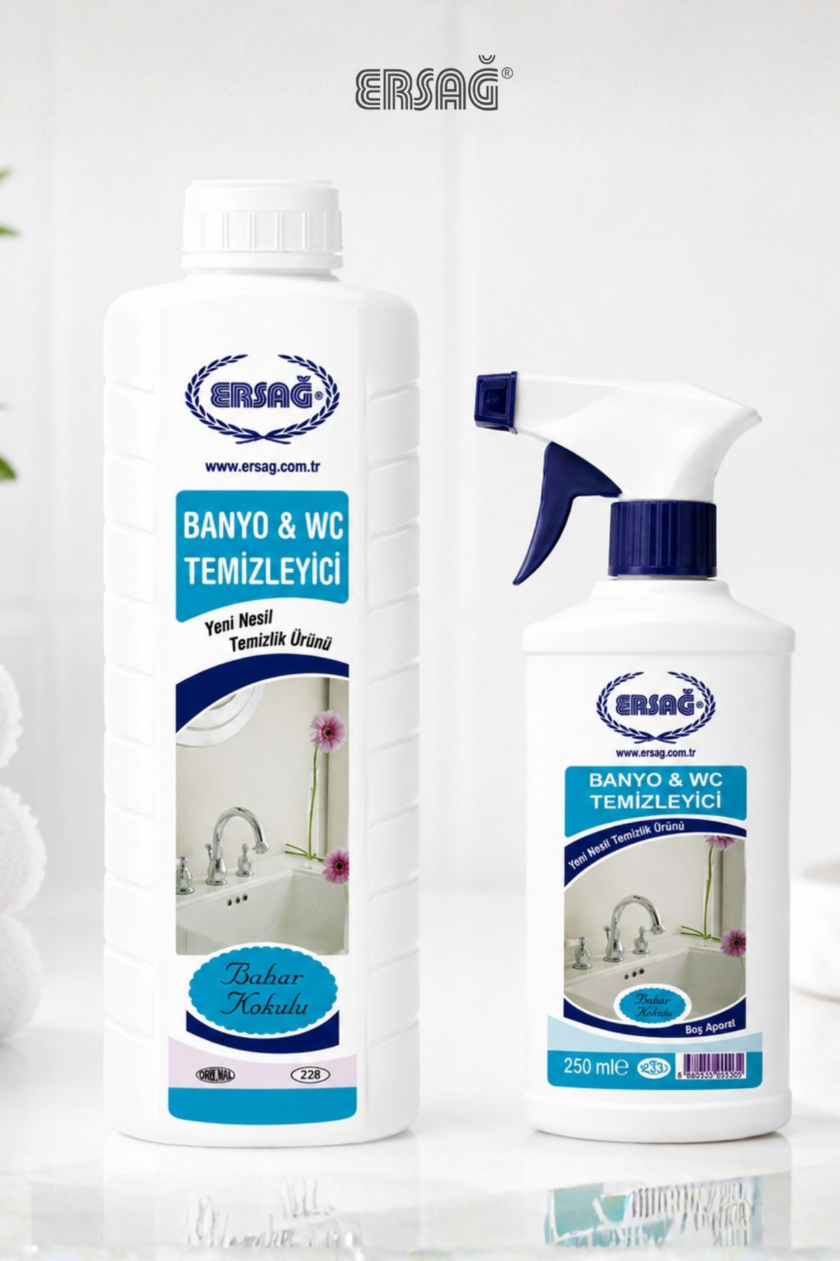 ERSAĞ Aparatlı Bahar Kokulu Banyo WC Temizleyici 1000 ML
