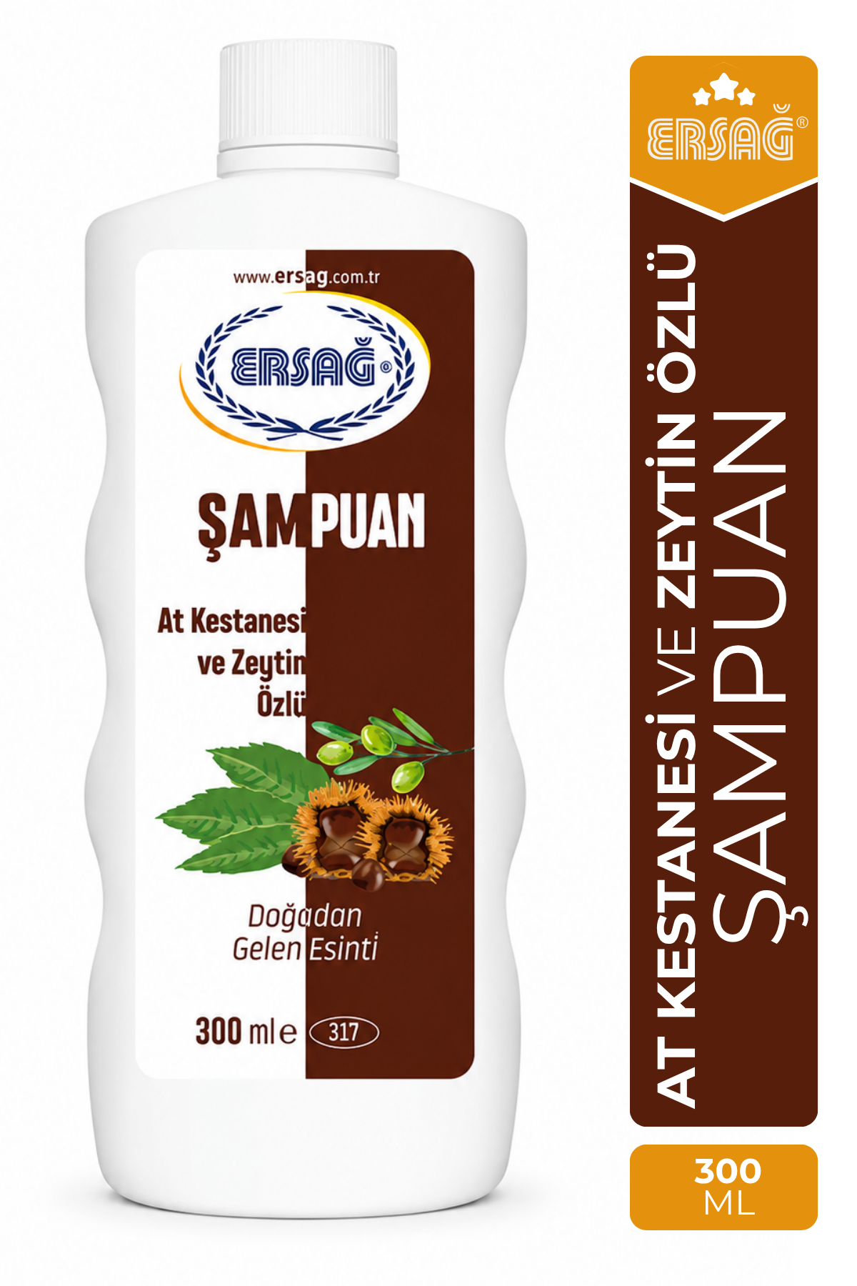 ERSAĞ At Kestanesi ve Zeytin Özlü Şampuan 300 ML