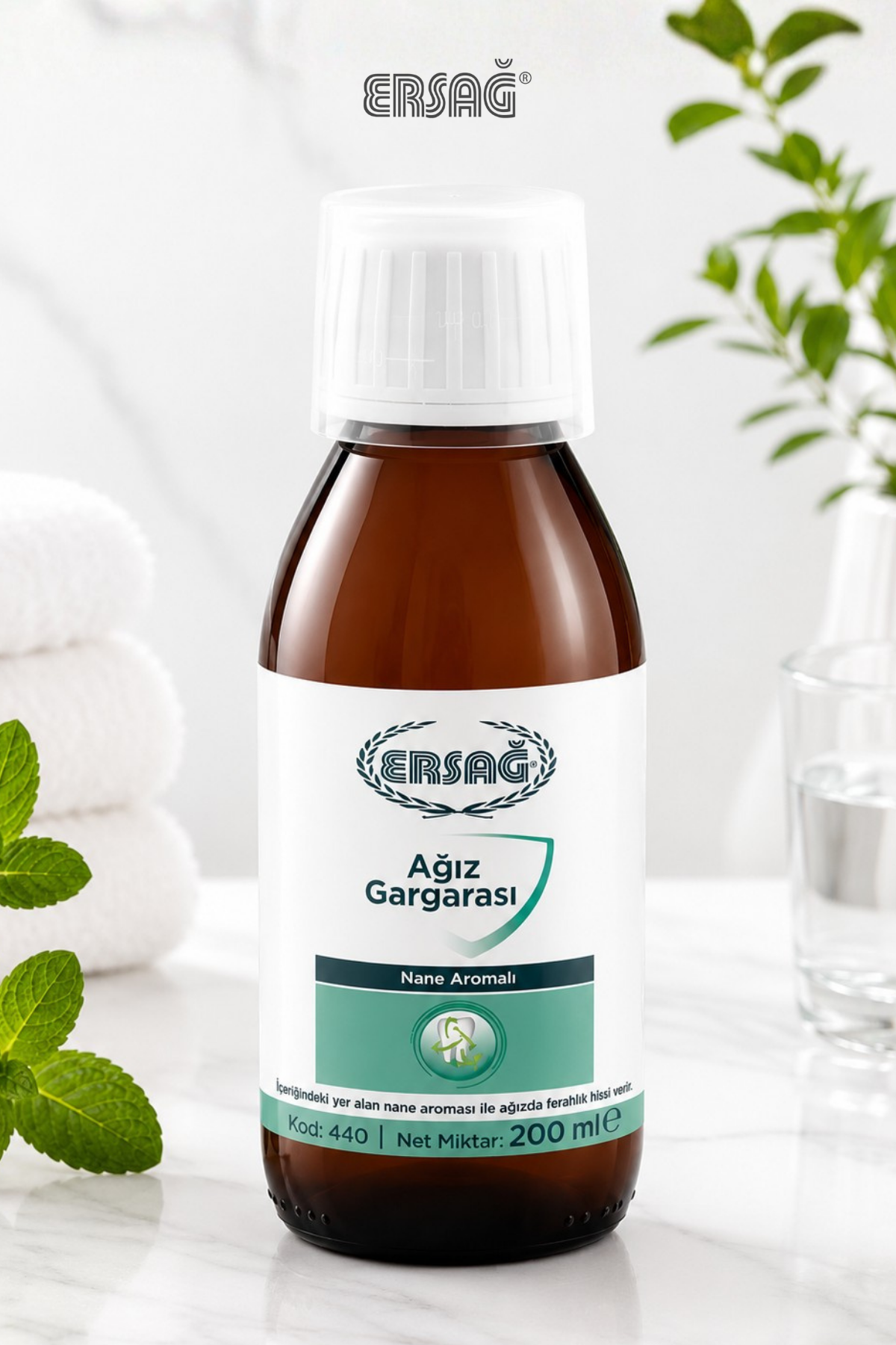ERSAĞ Nane Aromalı Ağız Gargarası 200 ML
