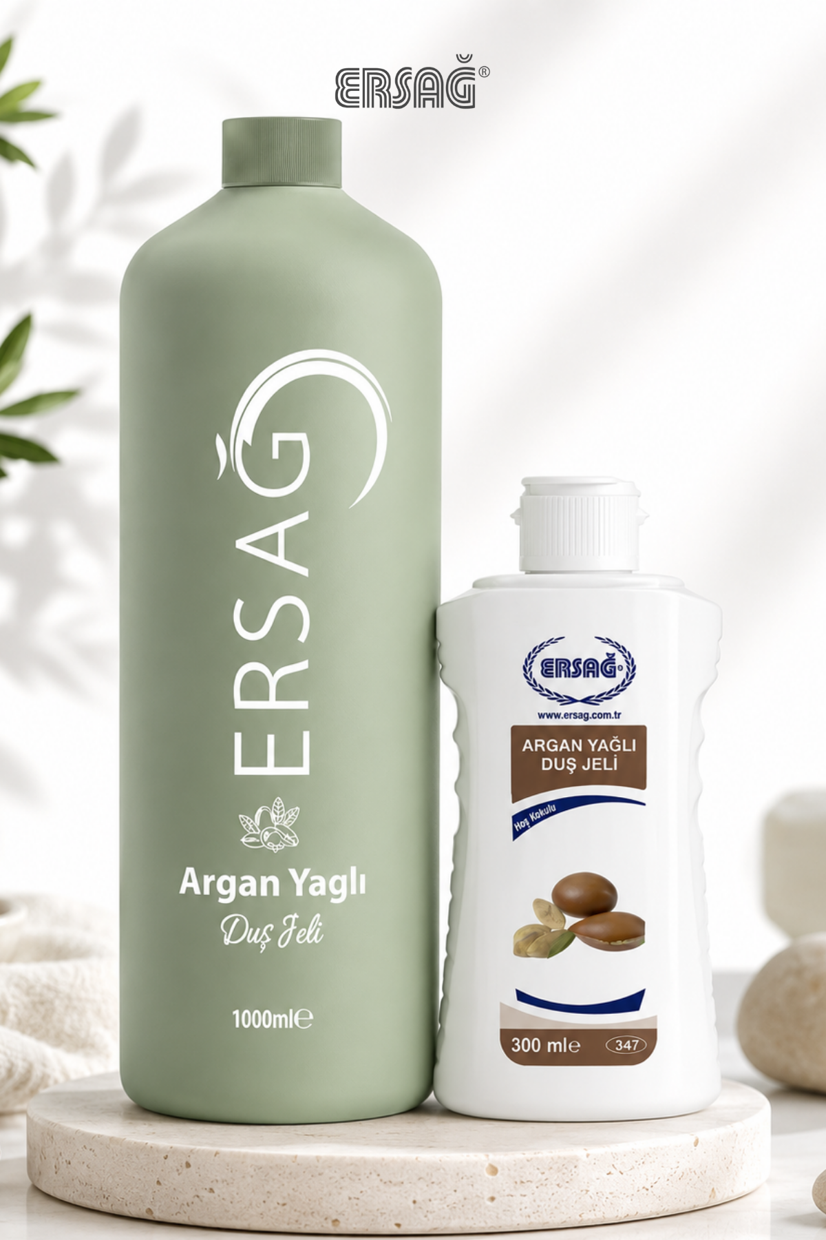 ERSAĞ Aparatlı Argan Yağlı Duş Jeli 1000 ML x 300 ML