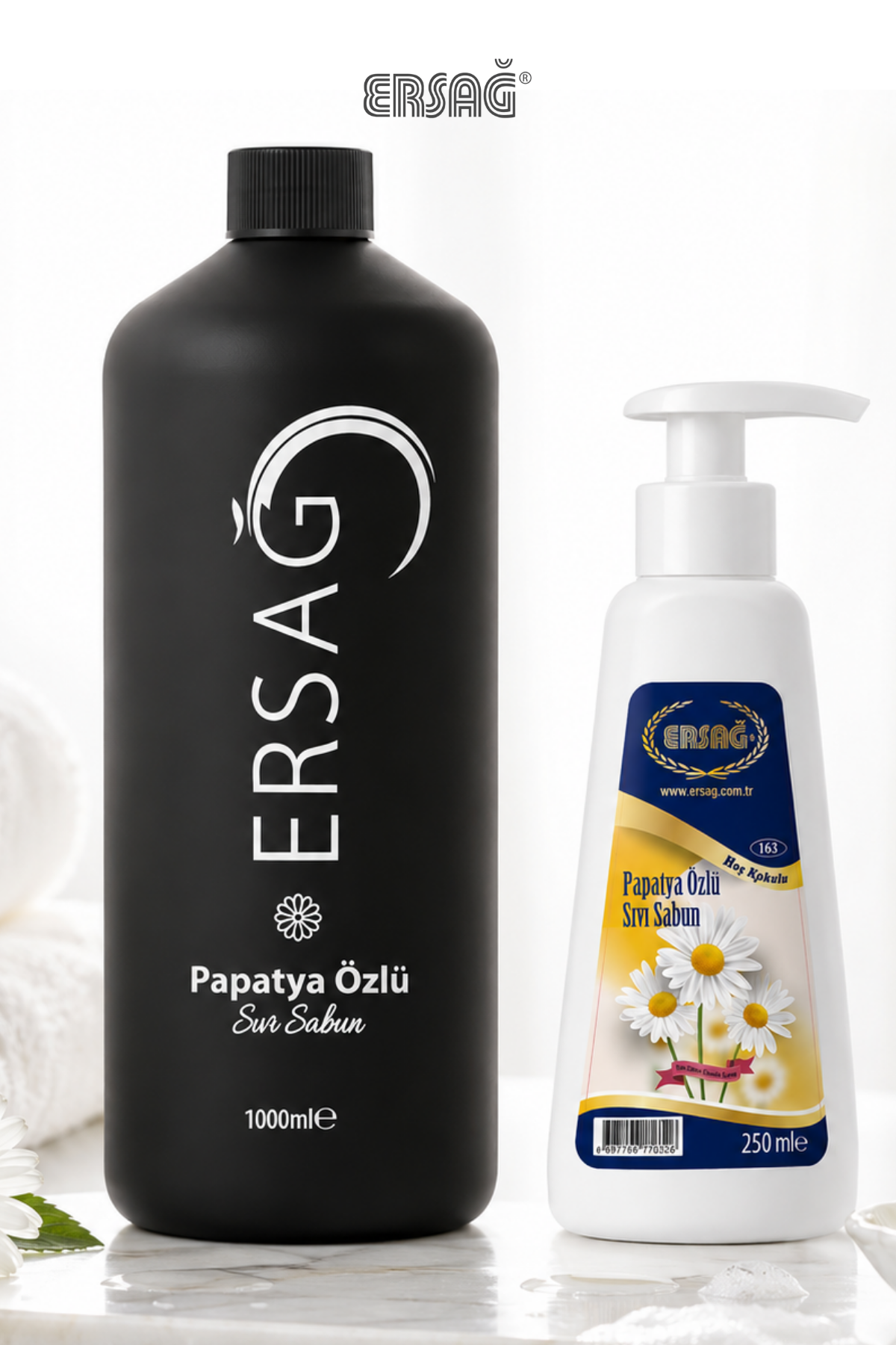 ERSAĞ Aparatlı Papatya Özlü Sıvı El Sabunu 1000 ML x 250 ML