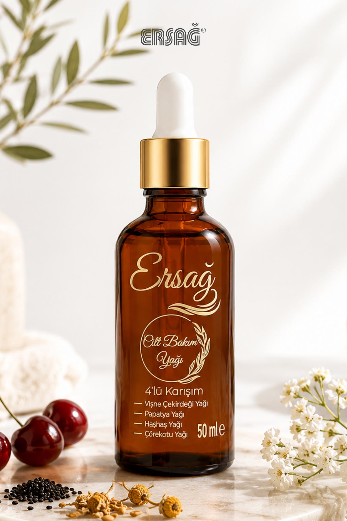 ERSAĞ Cilt Bakım Yağı - 4’lü Karışım 50 ML