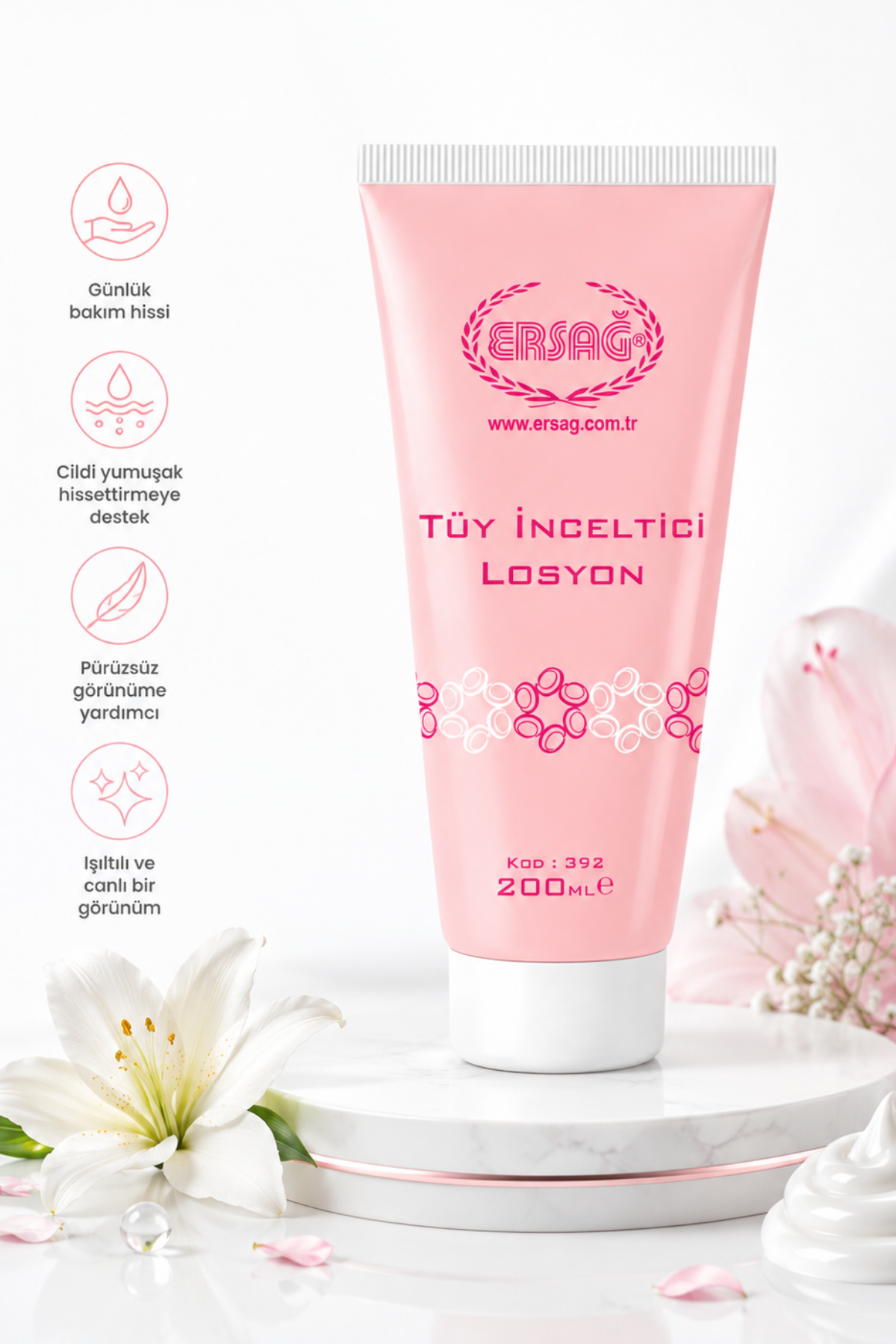 ERSAĞ Tüy İnceltici Losyon 200 ML