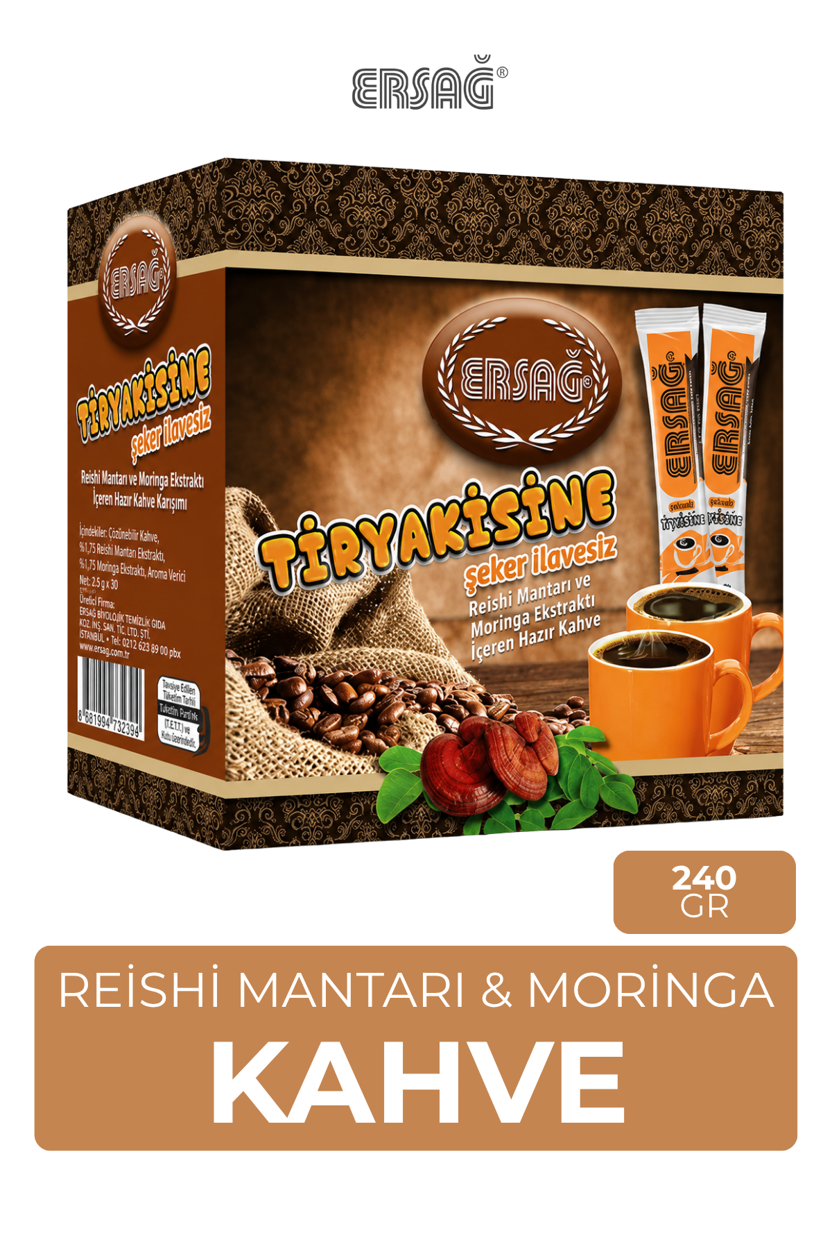 ERSAĞ Reişi Mantarlı ve Moringalı Kahve 90 GR