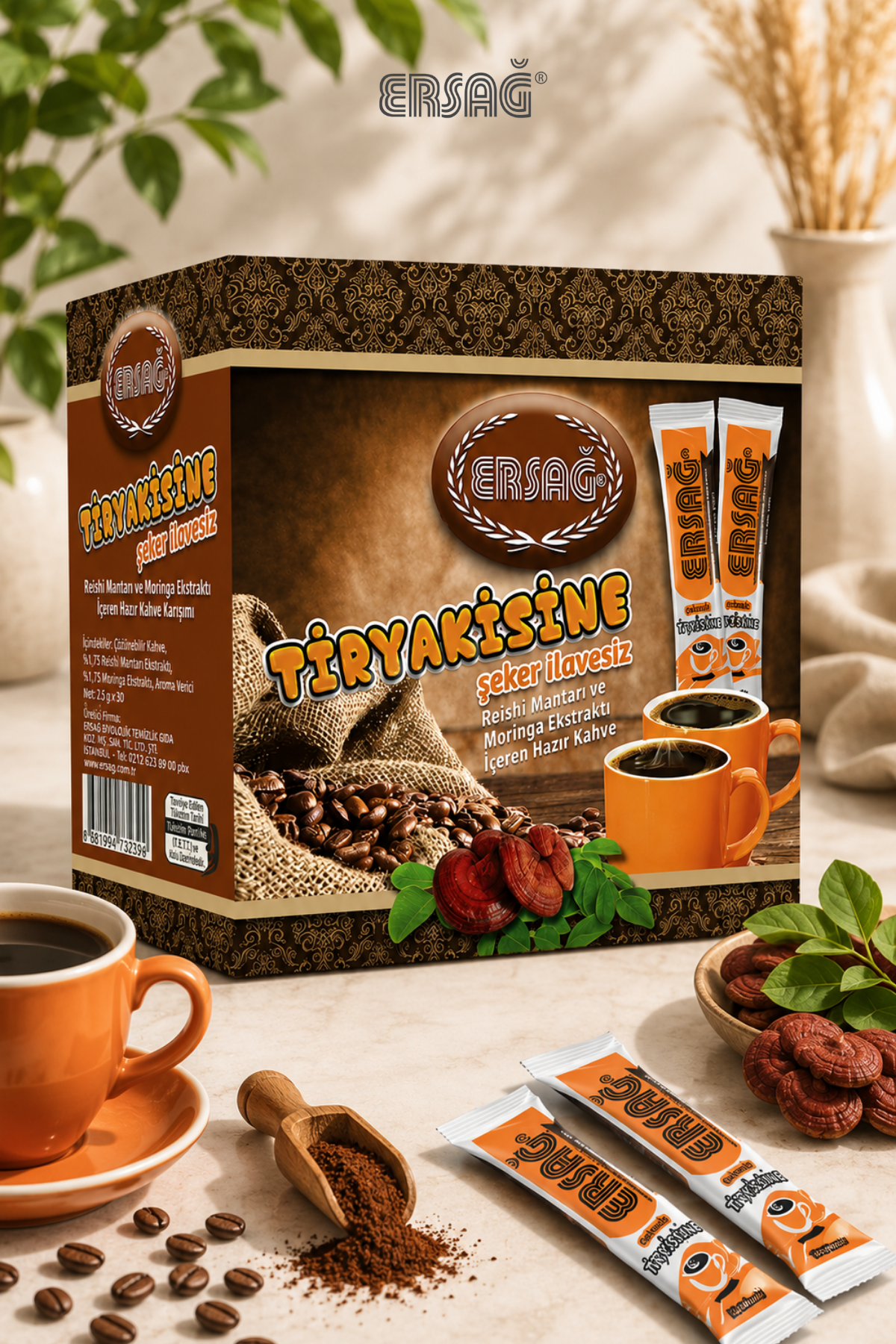 ERSAĞ Reişi Mantarlı ve Moringalı Kahve 90 GR