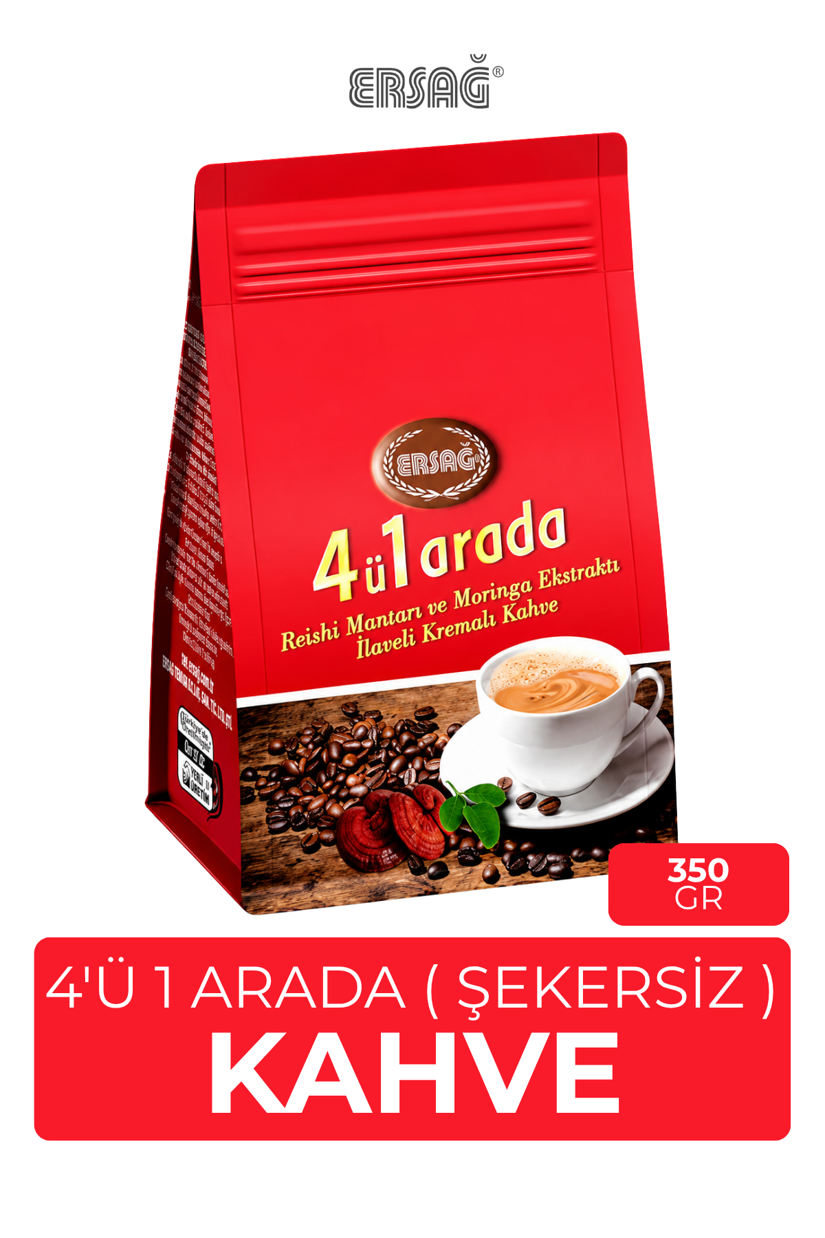 ERSAĞ 4’ü 1 Arada Reişi Mantarlı Kahve 350 GR