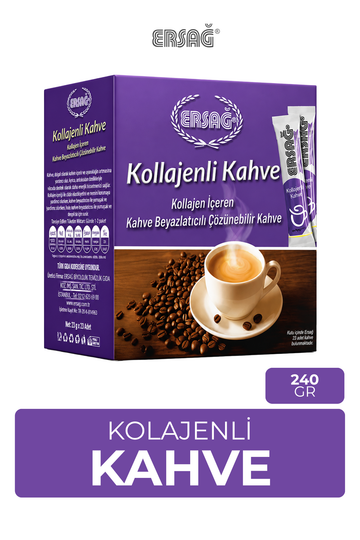 ERSAĞ Kollajenli Kahve Tip 1-3 Kollajen İçeren Toz Kahve 240 Gr