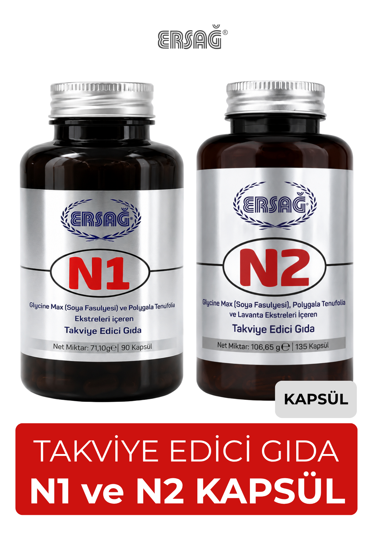 ERSAĞ N1 ve N2 Kapsül Takviye Edici Gıda