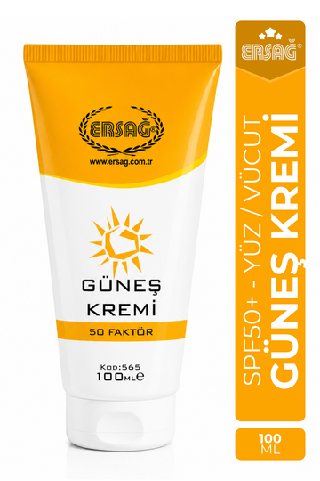 ERSAĞ Yüksek Koruyucu Güneş Kremi 50 Faktör 100 ML
