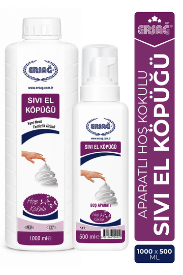 ERSAĞ Aparatlı Hoş Kokulu Sıvı El Köpüğü 1000 ML X 500 ML